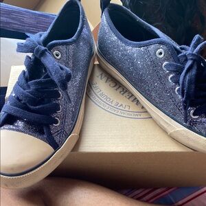 American Eagle Outfitters Navy Glitter Sneakers